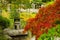 Japanese garden in Autumn at Seattle