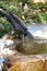 A Japanese garden fountain