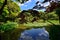 Japanese garden of Heian Shrine, Kyoto Japan.