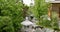 Japanese garden in Krasnodar park. Traditional asian park
