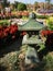 Japanese garden ornaments in the garden