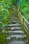 Japanese garden stone staircase