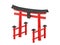 Japanese gateway Torii isolated on white background, 3d rendering