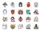 Japanese ghost icon set. Included icons as spirit, monster, demon, folklore and more.