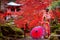 Japanese girl in kimono traditional dress