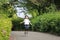 Japanese girl playing with jump rope