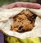 Japanese glutinous rice dumpling unfolded
