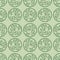 Japanese Green Bamboo Circle Vector Seamless Pattern