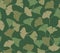 Japanese Green Ginko Leaf Seamless Pattern