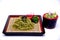 Japanese Greentea Soba Noodles with Dipping Sauce , Cha Soba iso