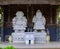 Japanese guardian statues at the traditional street in Tokyo