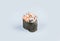 Japanese Gunkan Ebi Sushi with flying fish roe. Gunkan-poppy wrapped in nori seaweed