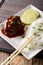 Japanese hamburg steak or hambagu with sauce and rice noodles cl