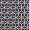 Japanese Hexagon Net Vector Seamless Pattern