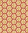 Japanese Honeycomb Flower Vector Seamless Pattern