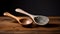 Japanese-inspired Wooden Spoon And Bowl Set With Bardcore Aesthetic