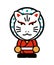 Japanese kitsune mask illustration / fox god