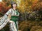 Japanese Lady in a tea garden
