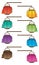 Japanese lantern color set