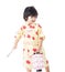 Japanese little boy is cute with traditional clothing