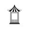 A japanese lotus pavilion icon, simple style