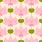 Japanese lotus seamless pattern. Pink asian lotus floral background. Pink chinese lotus flower repeat textile design