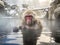 Japanese Macaque in hot spring