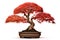 Japanese maple bonsai tree. Generative AI