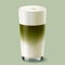 Japanese matcha latte glass cup