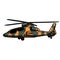 Japanese military helicopter painted in camouflage.