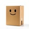 Japanese Minimalism: Smiley Face Cardboard Box - High Quality 4k Photo