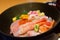 Japanese mixed seafood sashimi rice bowl