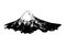 Japanese mountain Fuji mount ink brush calligraphy
