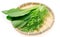 Japanese Mustard Spinach and Mizuna on the colander