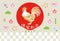 Japanese New Year card 2017 - Rooster and Good Luck Charm icon