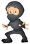 Japanese Ninja - Cartoon Character - Vector Illustration