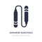 japanese nunchaku icon on white background. Simple element illustration from Weapons concept