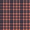 Japanese Orange Plaid Vector Seamless Pattern