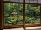 Japanese oriental green stone garden view