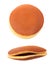 Japanese pancake Dorayaki isolated