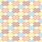 Japanese Pastel Diamond Cross Net Vector Seamless Pattern