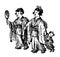Japanese people | Antique Design Illustrations