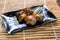 Japanese Perilla Leaf Mushroom Kushiyaki, Skewered and Grilled Meat