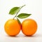 Japanese Photography Inspires Two Orange On White Background