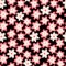 Japanese Pretty Star Flower Vector Seamless Pattern