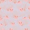 Japanese rabbit fan symmetry seamless pattern