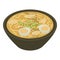 Japanese ramen icon, isometric style