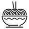 Japanese ramen icon, outline style