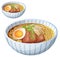 Japanese ramen soup Cartoon vector icon isolated