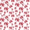 Japanese red maple leaves. Repeating pattern. Water color